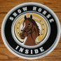 Horse trailer decal sticker 12" dia. Show Horse Inside
