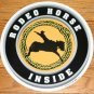 Horse trailer decal sticker 12" dia. Rodeo Horse Inside