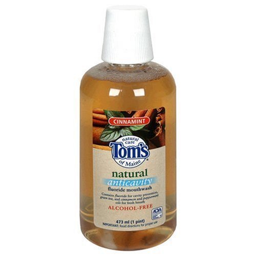 Tom's of Maine Natural Care Fluoride Mouthwash Natural Anticavity Cinnamint 3 Pack