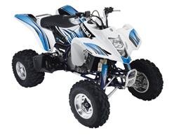 2008 QuadSport Z400 Blue/White Graphic Set (For White ATV)