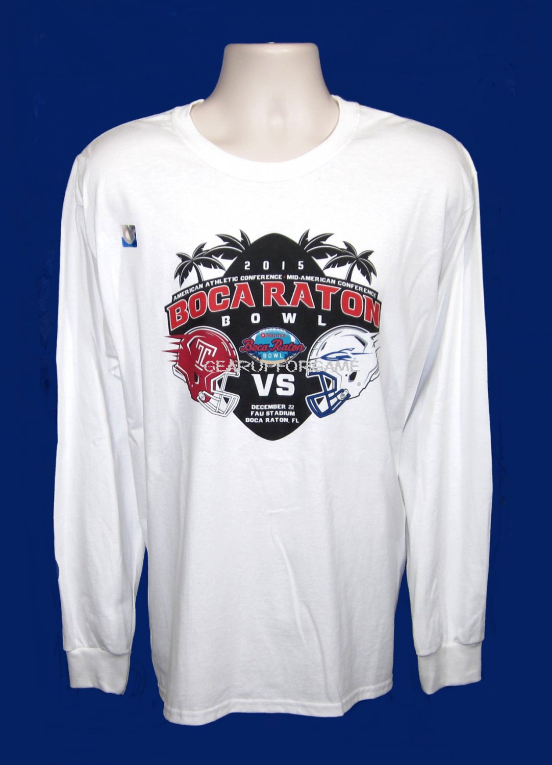 2015 Boca Raton Bowl Souvenir Tee - L/S White - Adult L