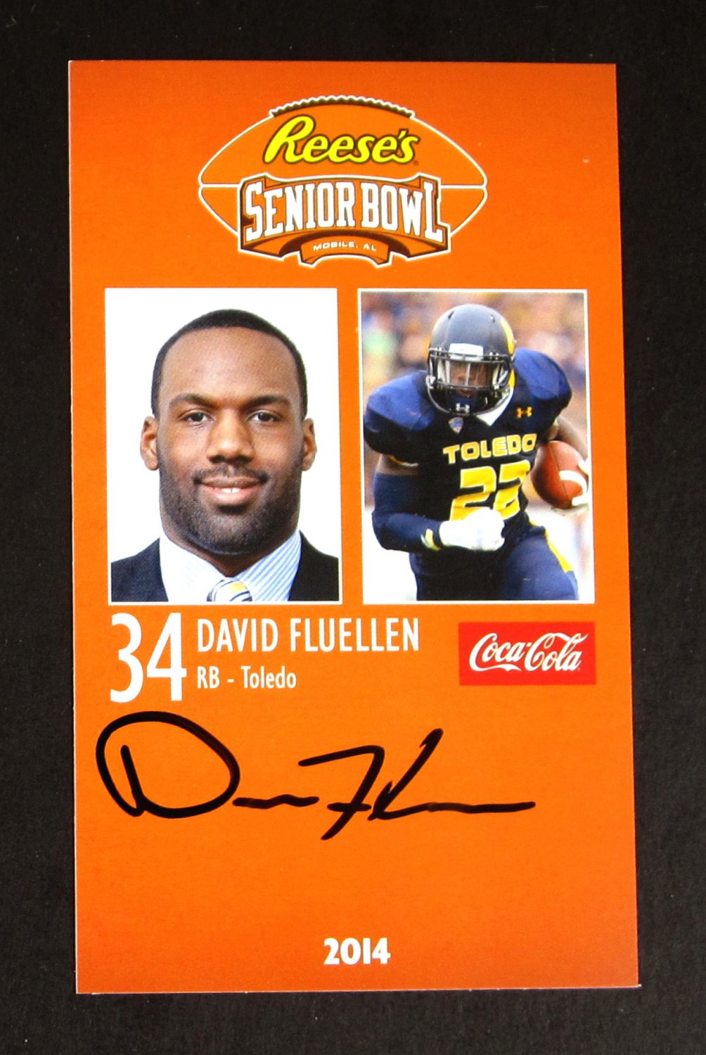 David Fluellen Autograph 2014 Senior Bowl