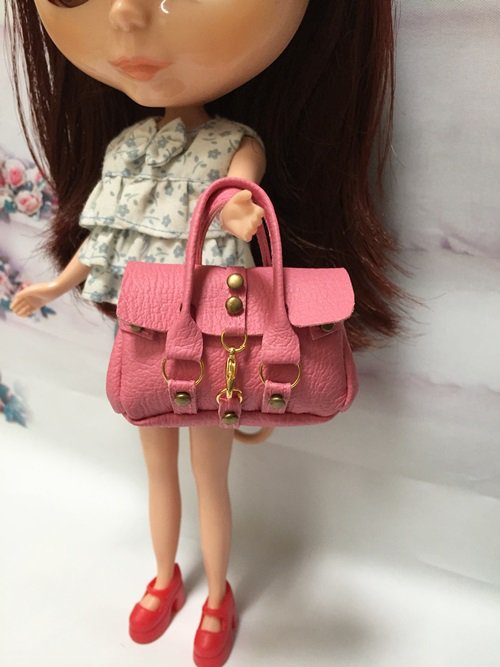 Dollhouse Miniatures Pink Fashion Handbag for Blythe/Barbie/Pullip/Licca Doll