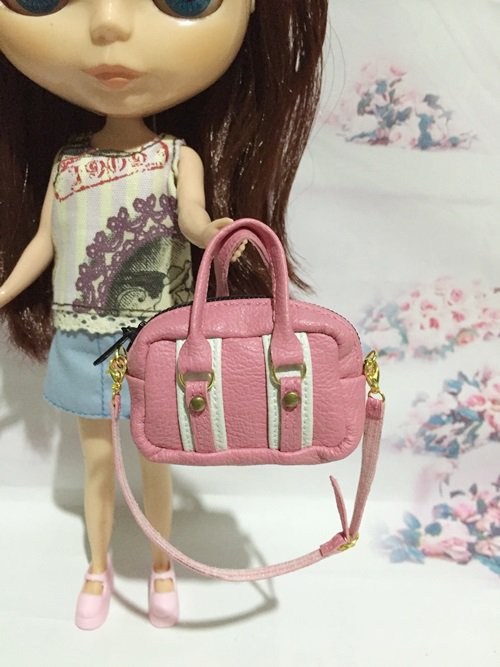 Pink With White Fashion Bag For Blythe/Barbie/Jenny/Pullip Doll