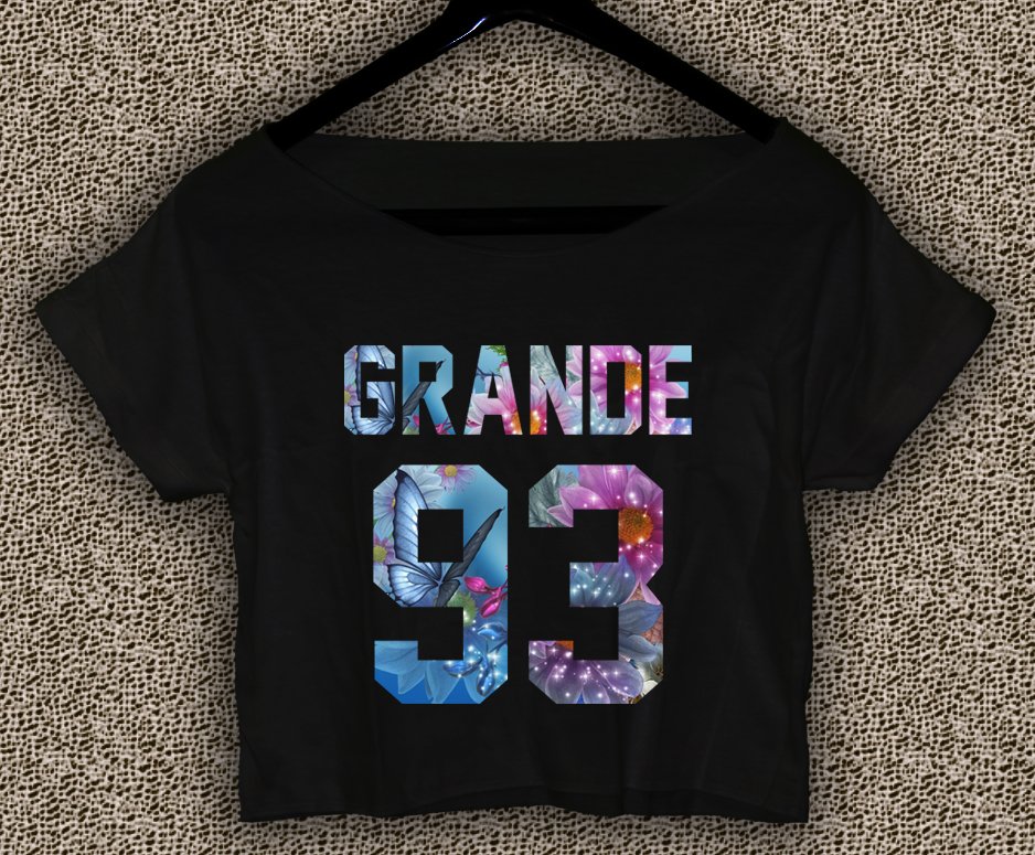 ariana grande shirt ariana grande crop top ariana grande crop tee grande 93 logo