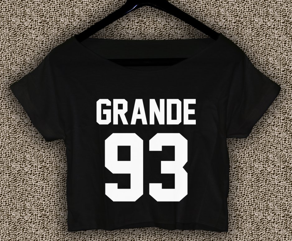 ariana grande shirt ariana grande crop top ariana grande crop tee grande 93 logo AG 02