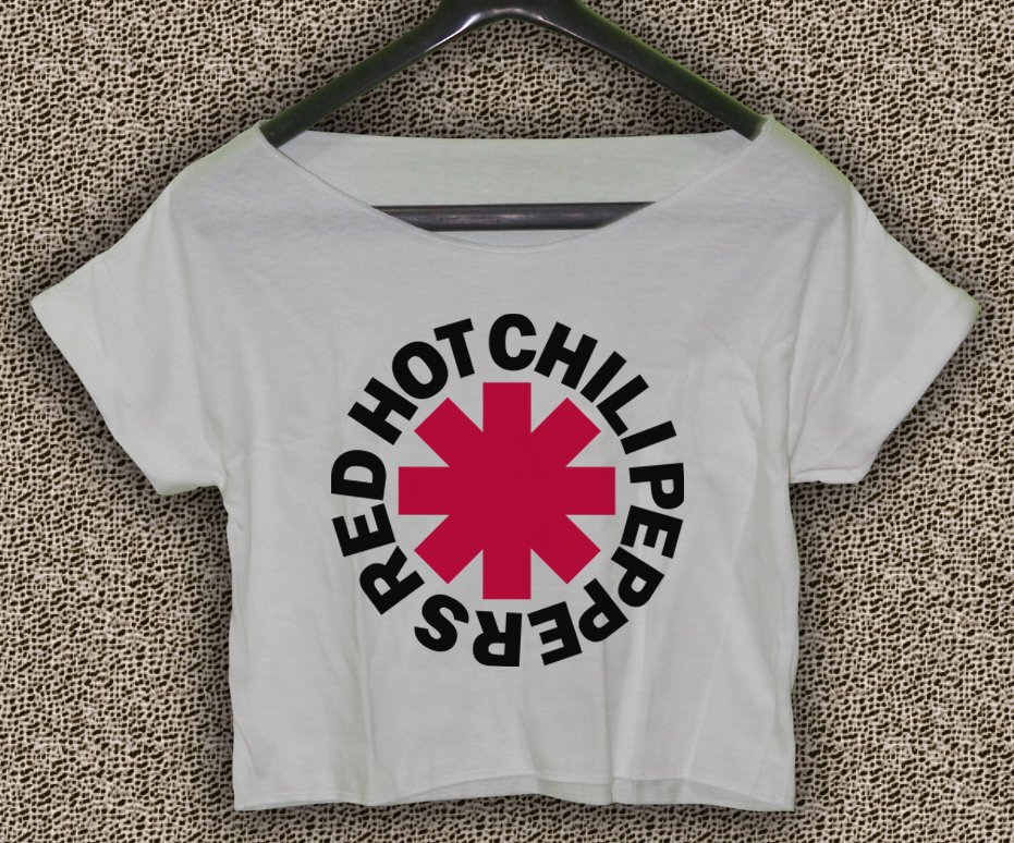 Red Hot Chili Peppers T-shirt Red Hot Chili Peppers Crop Top Logo RHCP 02