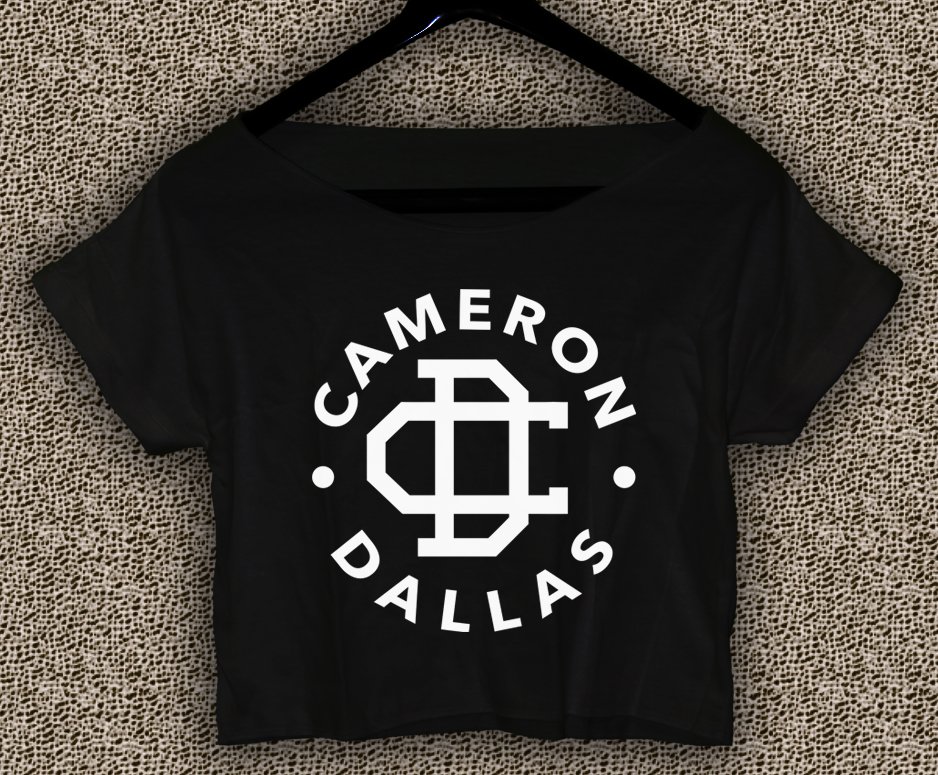 Cameron Dallas T-shirt Magcon Boys Crop Top Cameron Dallas Crop Tee CD#01