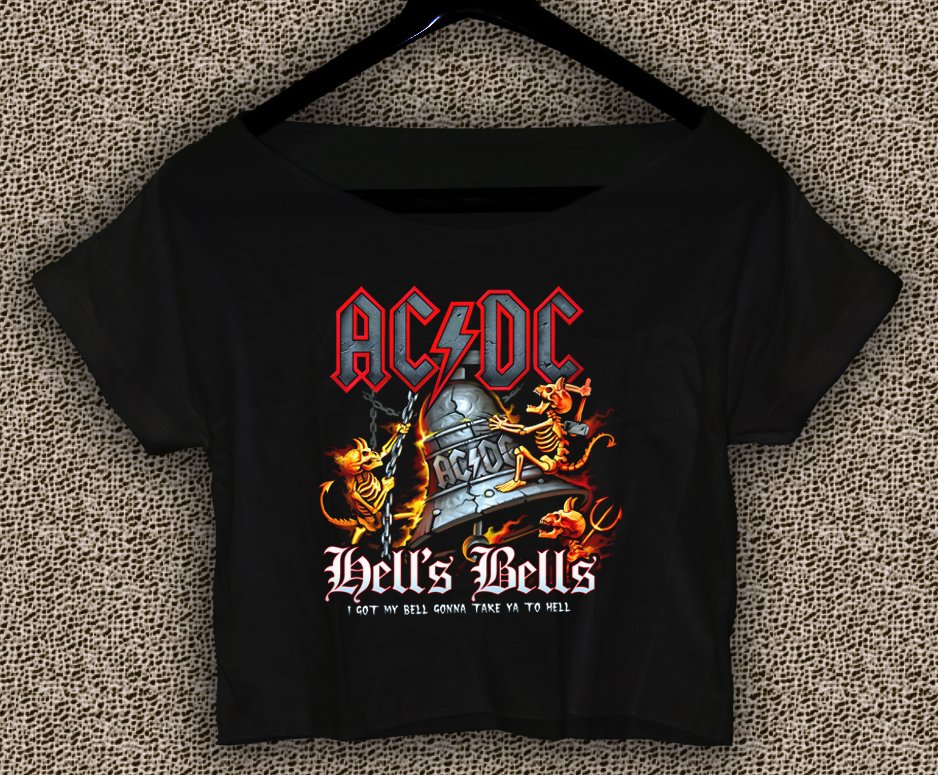 AC DC T-shirt AC DC Rock Or Bust Tour Crop Top AC DC Rock Or Bust Tour Crop Tee AC#01
