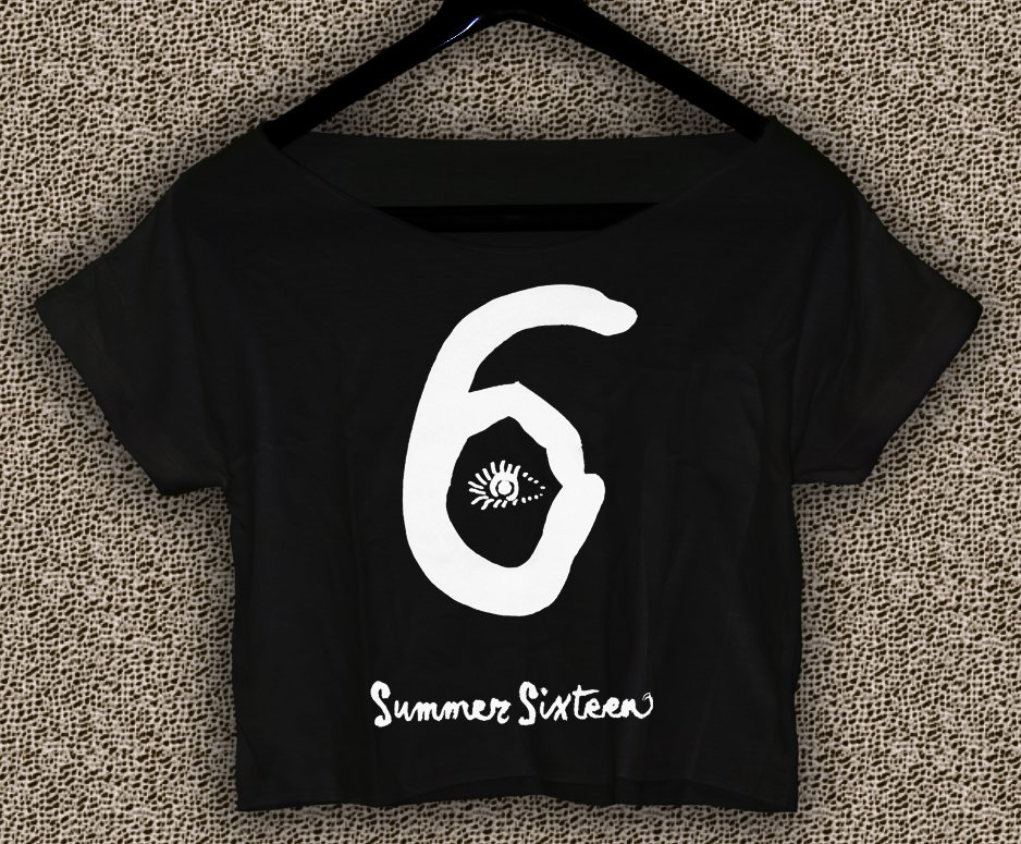 DRAKE Summer Sixteen T-shirt DRAKE Summer Sixteen Crop Top DRAKE Crop Tee DS#02