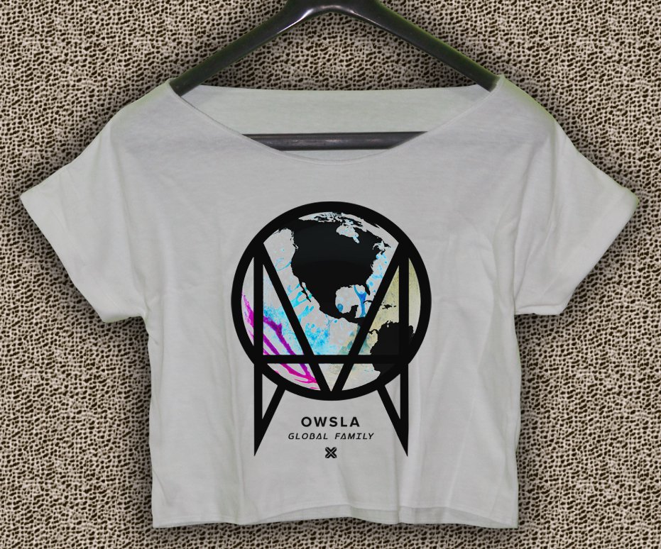 OWSLA Music T-shirt OWSLA Music Crop Top Skrillex Dubstep Trap Crop Tee OS#01