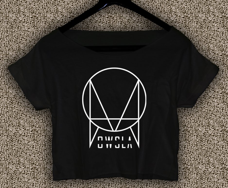 OWSLA Music T-shirt OWSLA Music Crop Top Skrillex Dubstep Trap Crop Tee OS#02