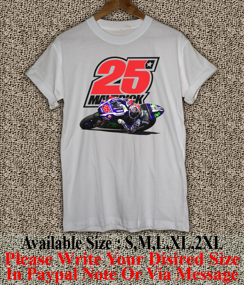 Maverick Vinales 25 Yamaha MotoGP T Shirt Size : S,M,L,XL,2XL