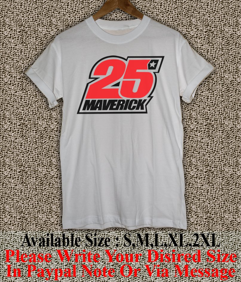 Maverick Vinales 25 Yamaha MotoGP T Shirt Size : S,M,L,XL,2XL MVK02