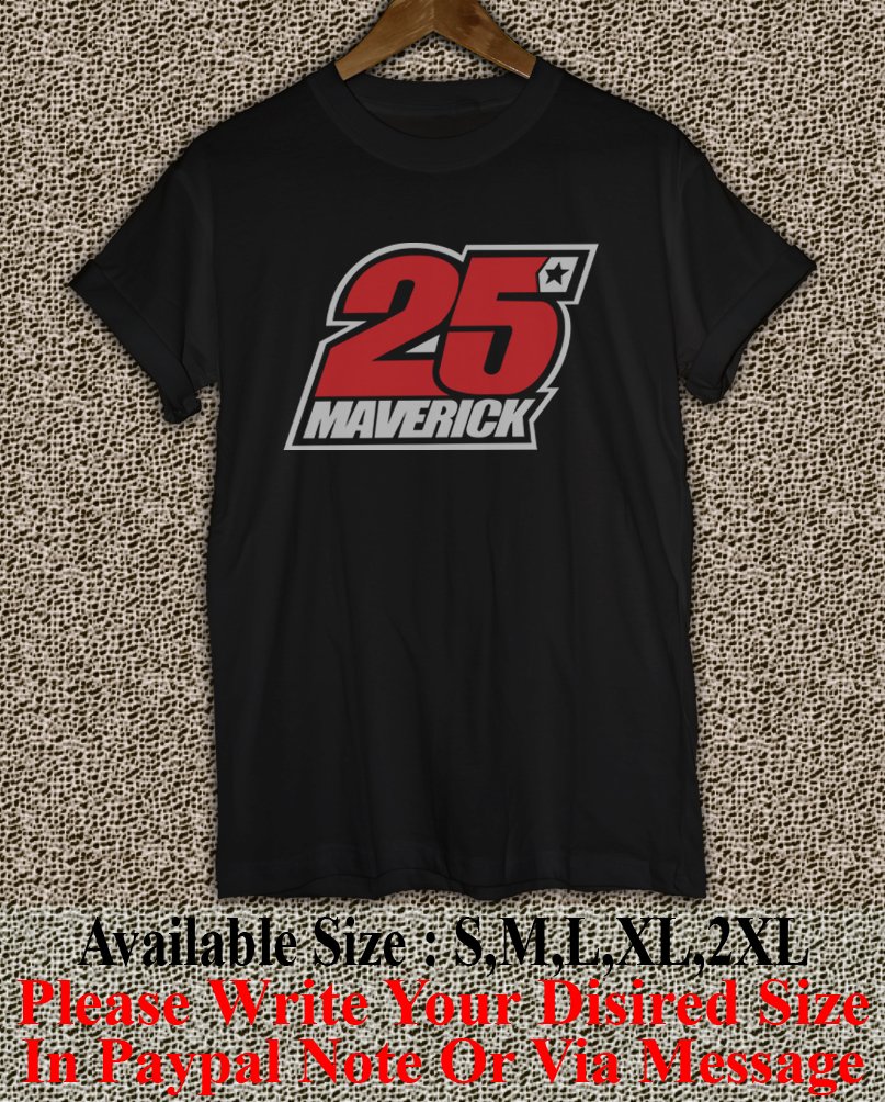 Maverick Vinales 25 Yamaha MotoGP T Shirt Size : S,M,L,XL,2XL MVK03