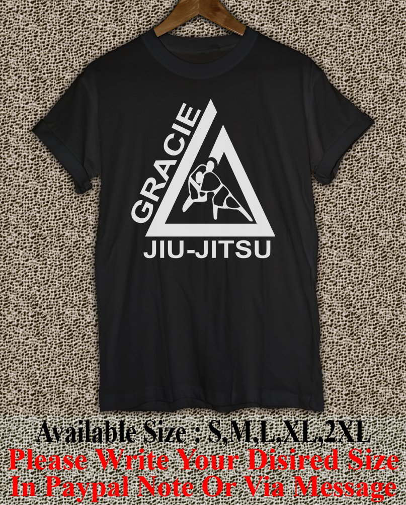 Gracie Jiu-Jitsu Classic Academy Shirt Gracie Jiu-Jitsu T Shirt Size : S,M,L,XL,2XL GJJ01