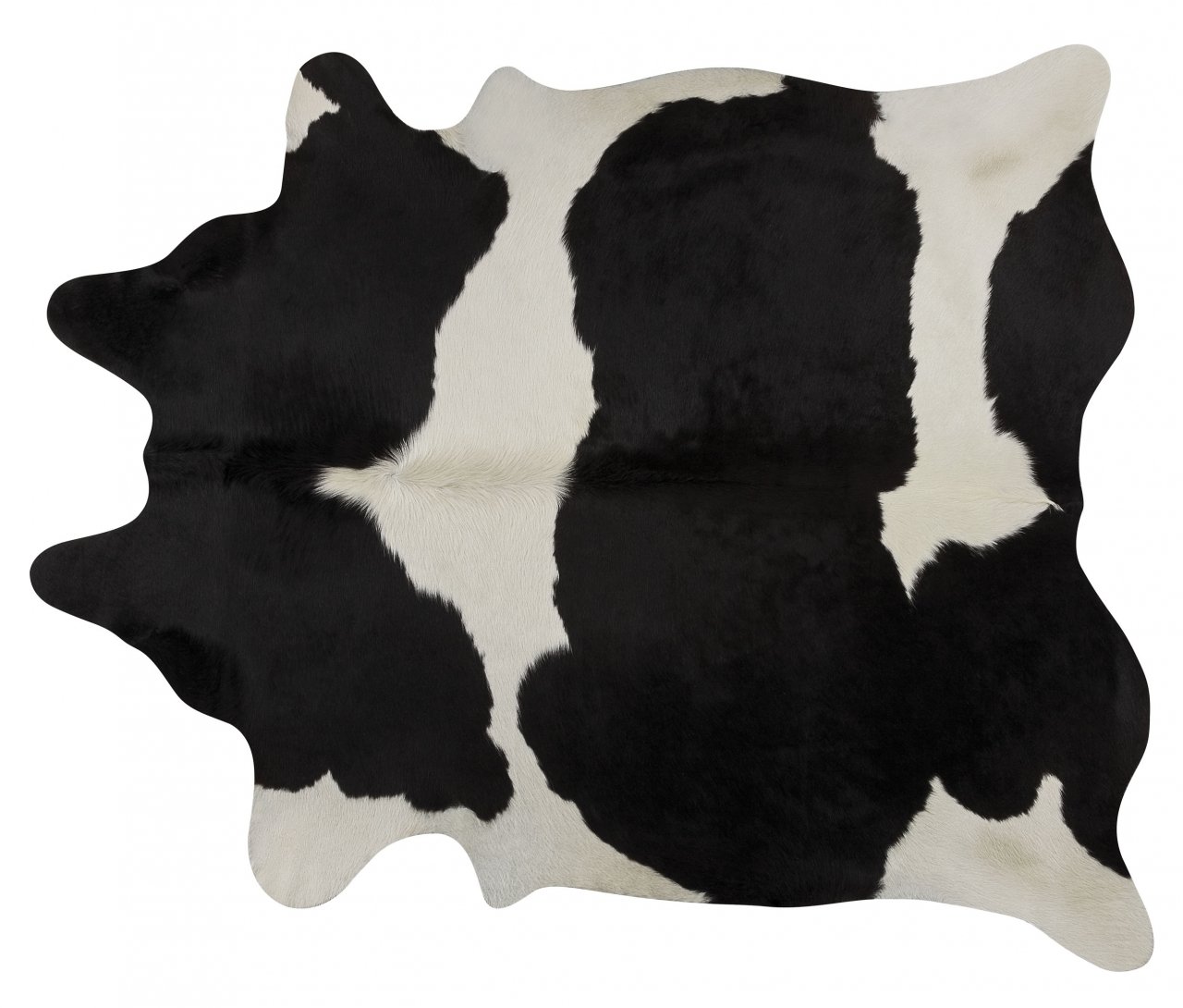 Black and White Brazilian Cowhide Rug Cow Hide Area Rugs - Size LARGE