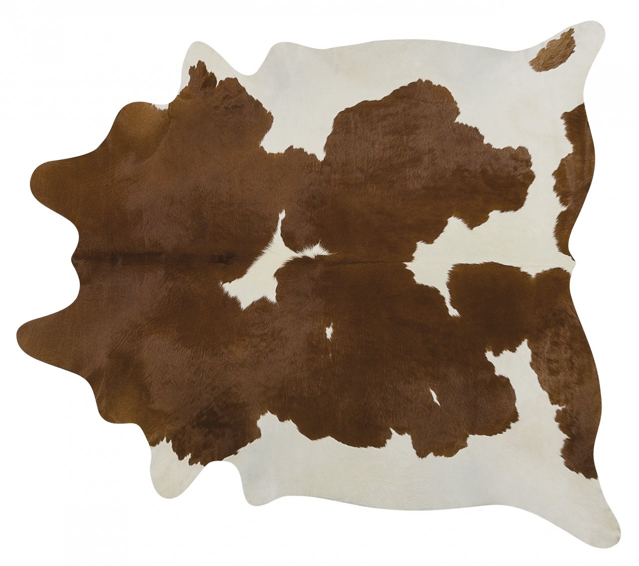 Brown and White Brazilian Cowhide Rug Cow Hide Area Rugs - Size XXL