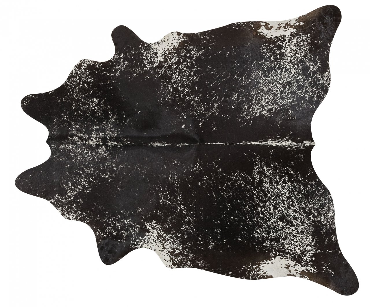 Black Salt and Pepper Brazilian Cowhide Rug Cow Hide Area Rugs - Size XXL