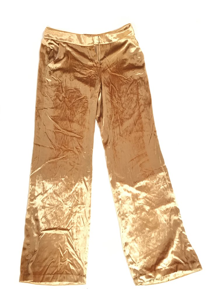 Gold velvet pants GUESS