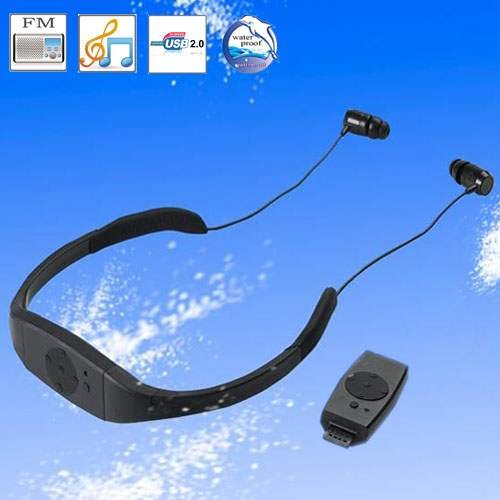 Waterproof Swimming Sports MP3 Player Flash Drive with Earphone Headphone (4GB)