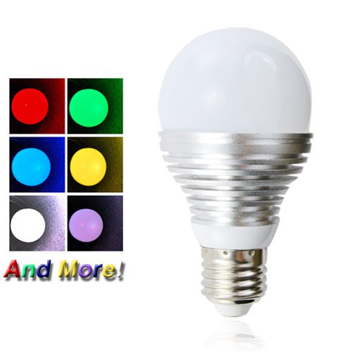 LED Color Changing Light Bulb - 16 Color Diffused LED Lamp with Remote