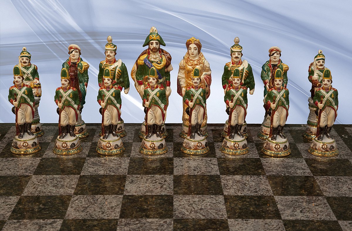 Chess. Elite. Status. Luxury. Antique. Luxury present. Elite gift. Porcelain. Gold