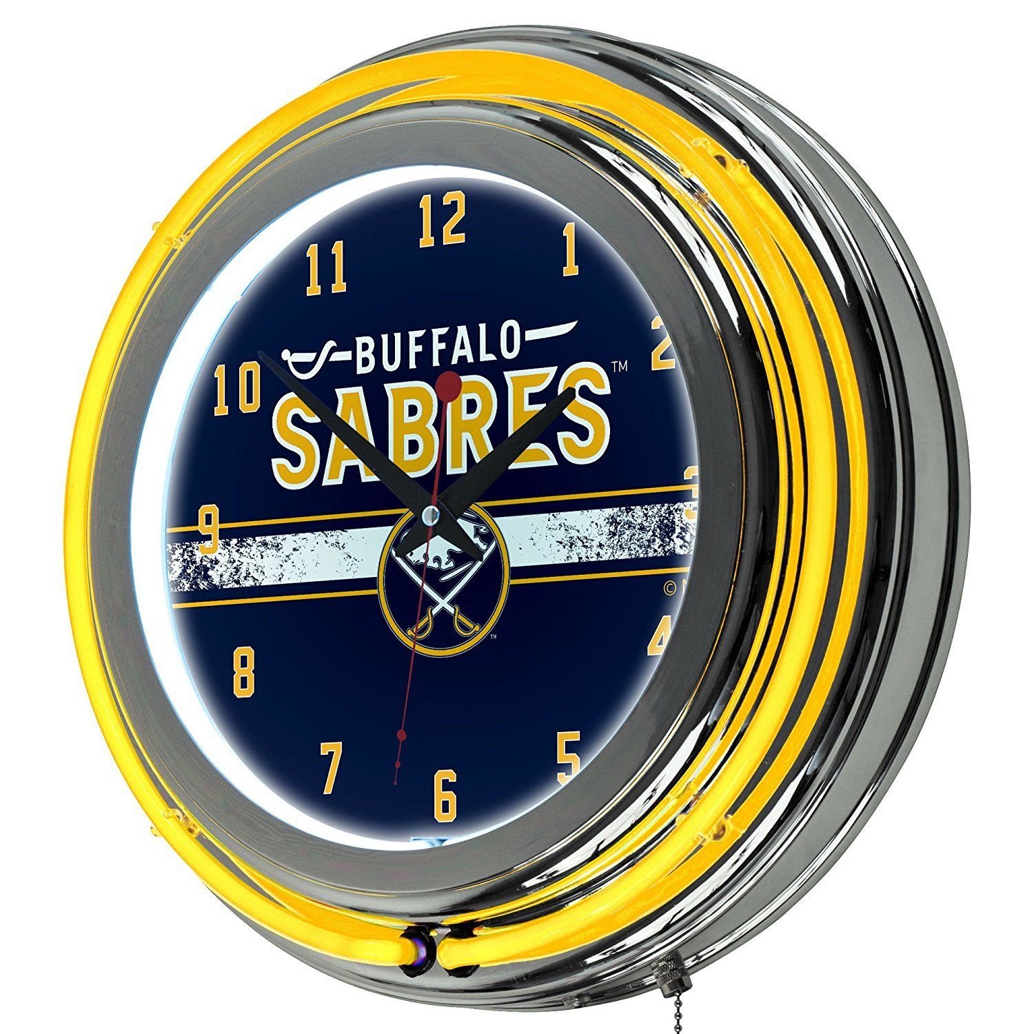 NHL-Buffalo-Sabres-Chrome-Double-Rung-Neon-Clock