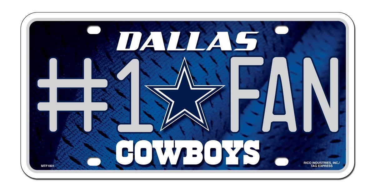 Dallas Cowboys NFL Number One Fan License Plate