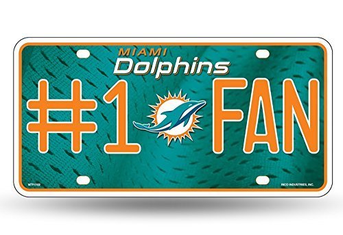 Miami Dolphins NFL Number One Fan License Plate