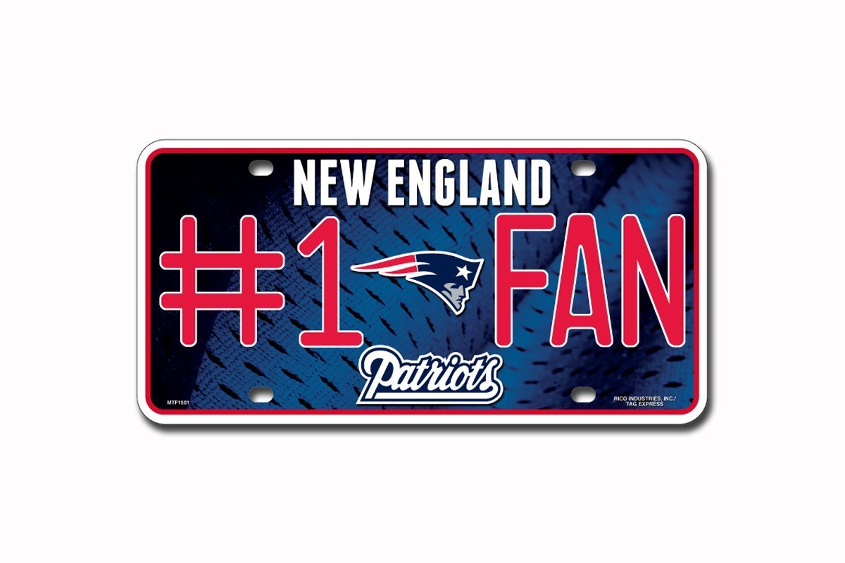 New England Patriots NFL Number One Fan License Plate
