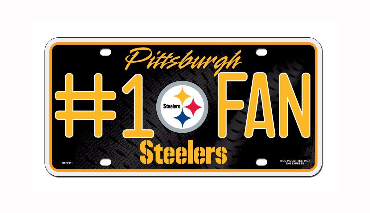 Pittsburgh Steelers NFL Number One Fan License Plate