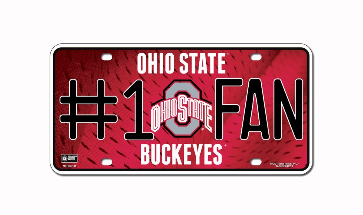 Ohio State Buckeyes NCAA Number One Fan License Plate