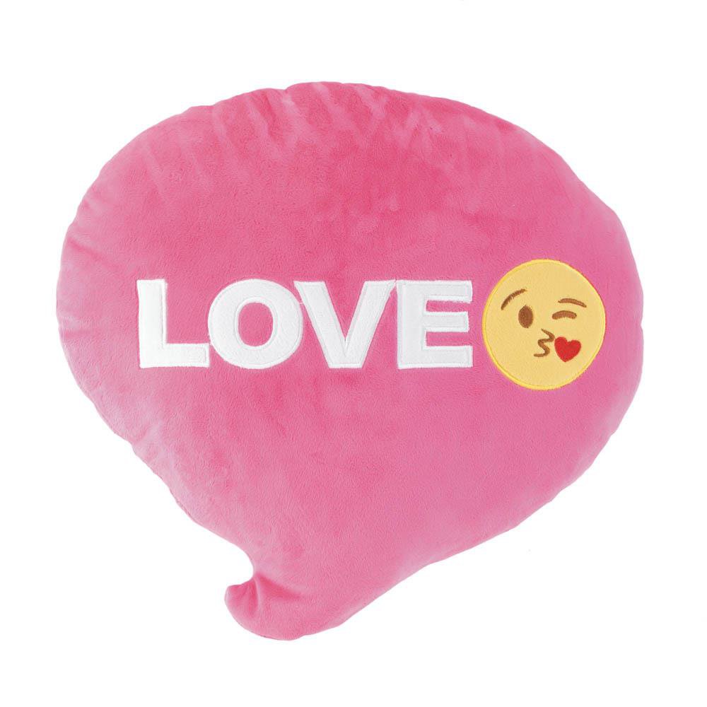 EMOJICO BUBBLE WORD LOVE THROW PILLOW