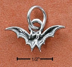 STERLING SILVER FLYING BAT CHARM