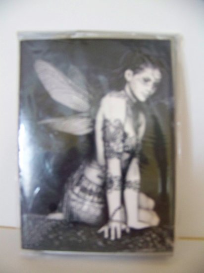 The Perfect Package - Gift card Black and white tatooed fairie card and paper