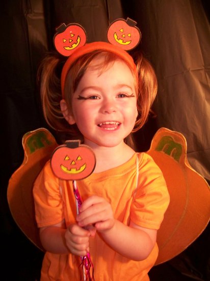 Pumpkin Princess costume set - wings, headband and wand Toddler / Child