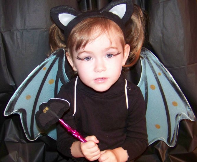 My Baby Blue Bat costume set - wings, headband and wand Toddler / Child