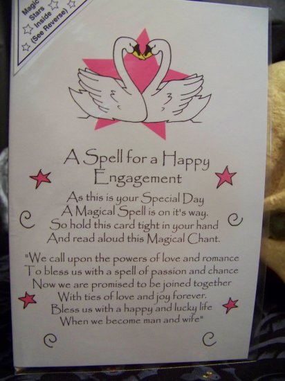 Spell for Happy Engagement Greeting Card by Magic Spells
