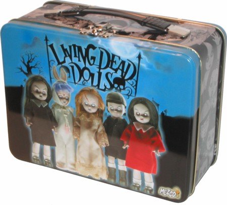 SLASHED 50% Living Dead Dolls Series one Posey Sin Damien Sadie Eggzorcist metal carryall lunchbox