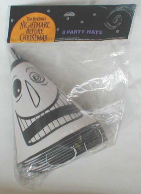 1 package of NIghtmare Before Christmas Party Hats ~ Mayor ~ Tim Burton Rare find 1993