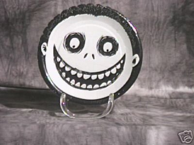 NIghtmare Before Christmas Party Plates ~ Barrel ~ Tim Burton Rare find 1993