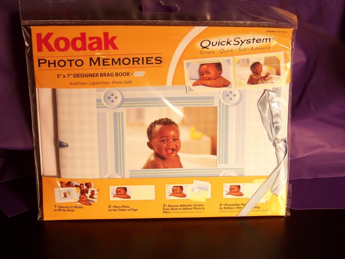 KODAK It's a Boy! 5 x 7 Photo Memories Quick System Brag or Scrap Book Kit