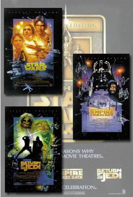 STAR WARS: EPISODE IV, V, VI Movie Poster Set