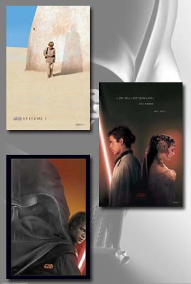 STAR WARS: EPISODE I, II, III Movie Poster Set