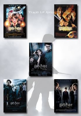 Harry Potter I, II, III, IV, V Movie Poster Set