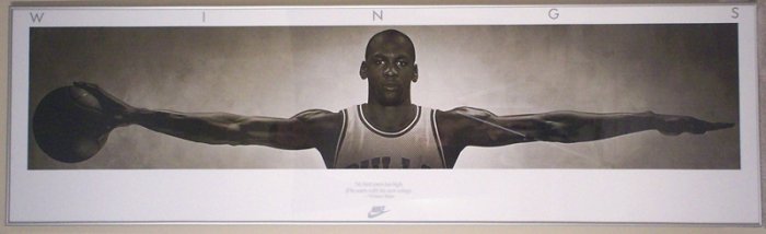 Michael Jordan Wings Poster - FRAMED