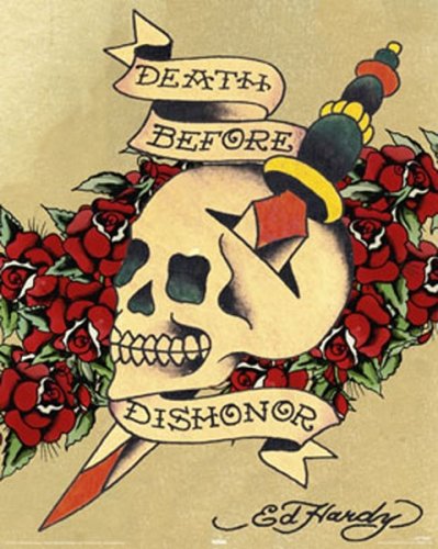 Death Before Dishonor - Ed Hardy Mini Poster