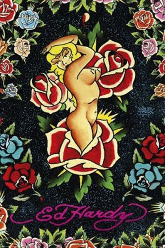 Rose Pin-Up - Ed Hardy Poster