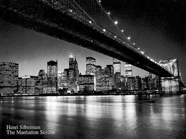 The Manhattan Skyline Art Print - Henri Silberman